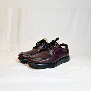 SAS Bout Time Cordovan Brown Leather Lace Up Moccasin Loafer Walking Shoes~12~